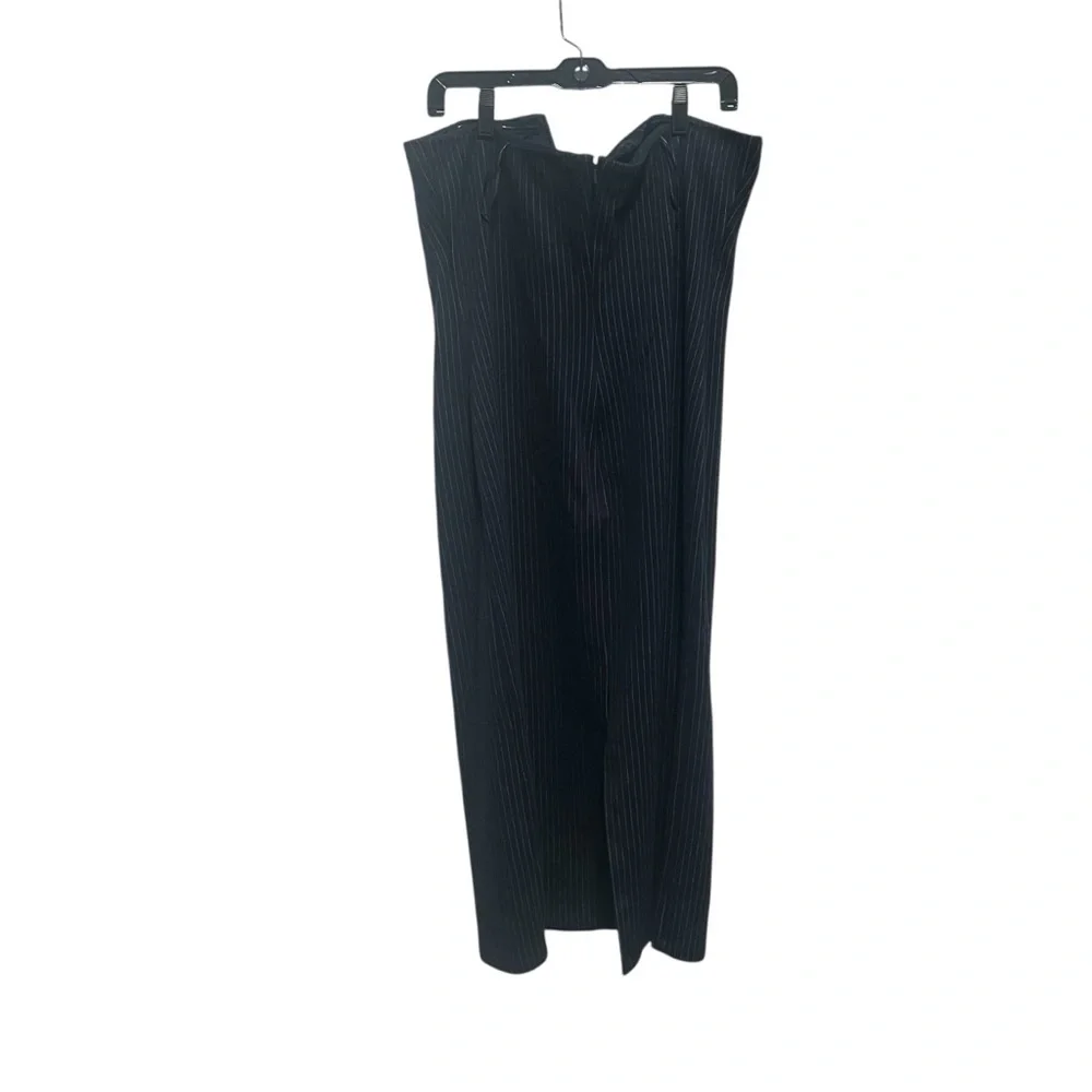 By Anthropologie Menswear Striped Strapless Midi Dress, New with Tags - Picture 3 of 6